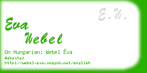 eva webel business card